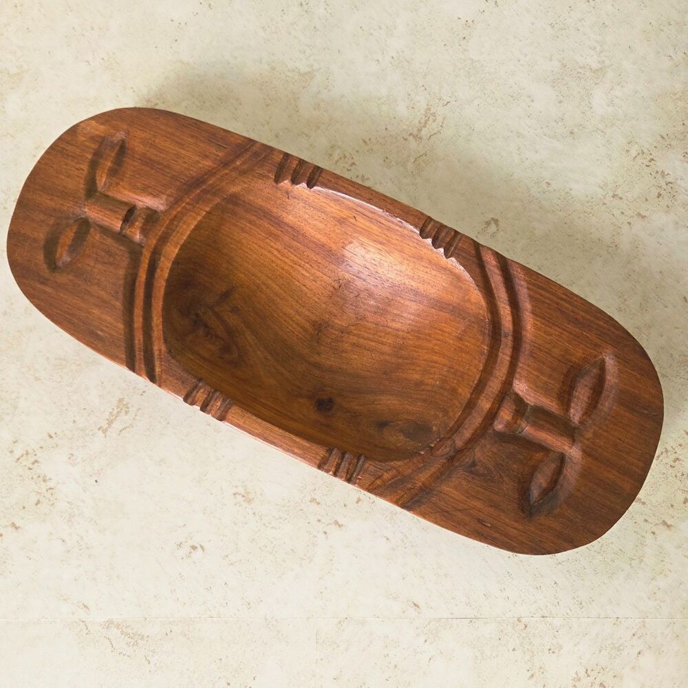 Hand-Carved Wood Bowl/Tribal Catchall Dish
